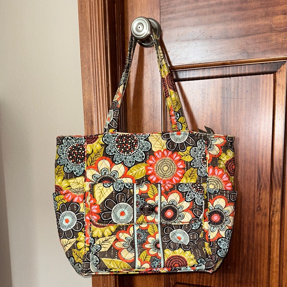 Vera Bradley Flower Shower Large Tote Bag